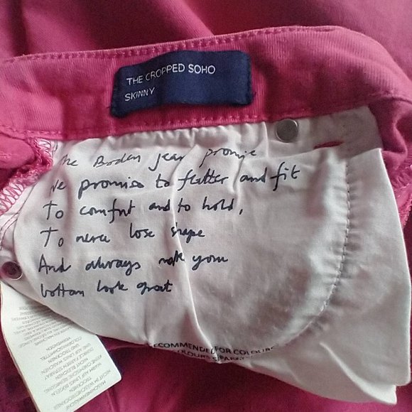 Pink jeans by Boden, Size 10, magenta pants - Picture 4 of 5